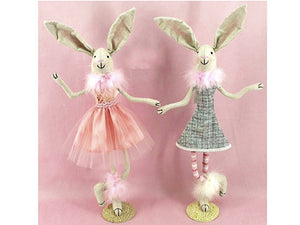19" Standing Bunny With Stand (2 ea/set) Mixed (pack of 6)