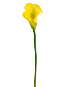 21" PVC Calla Lily Stem  Yellow (pack of 6)